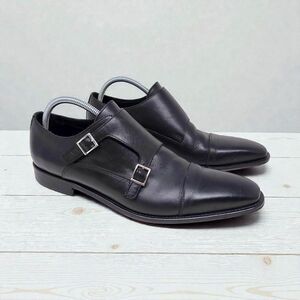 BROLETTO Black Italian Leather Double Monk Strap Dress Shoe Men's Size 13M